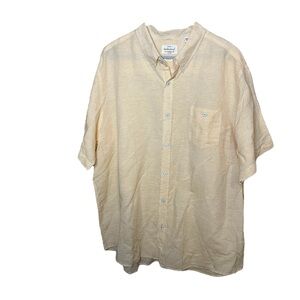 Original Weatherproof Vintage Light Orange Short Sleeve Button Down Shirt XXL